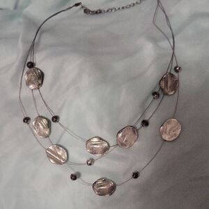 Elegant Silver Multi-Layer Necklace